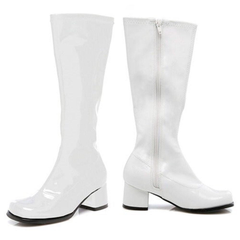 White Gogo Boots Size 9